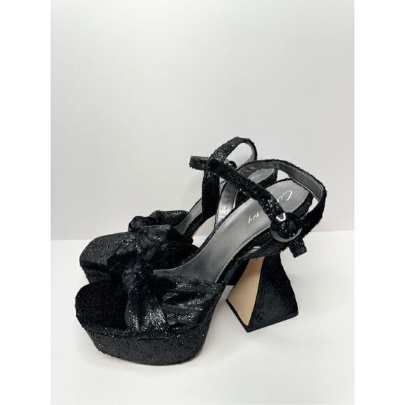 Circus by Sam Edelman Sandals Womens Size 10 Black Platform Open Toe Heels - Picture 2 of 9